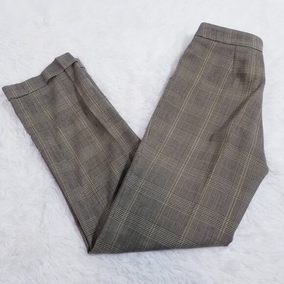 ETRO Plaid Hounds tooth Print Mid Rise Trouser Folded Hem - Picture 5 of 10